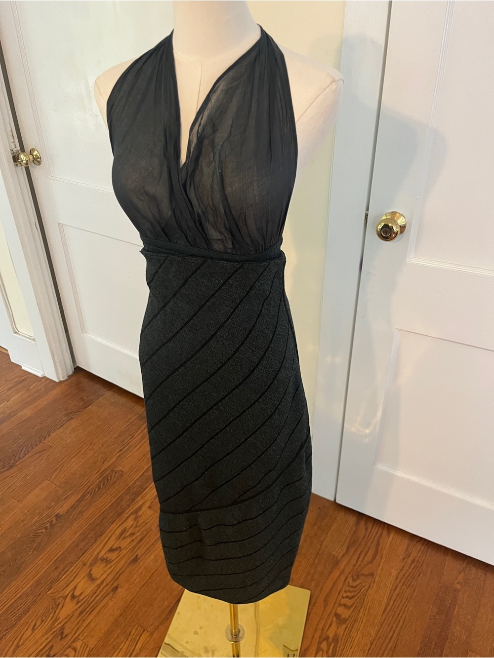 Vintage Azzedine Alaïa Sculpted Wool Pencil Skirt Size S At hive 6064